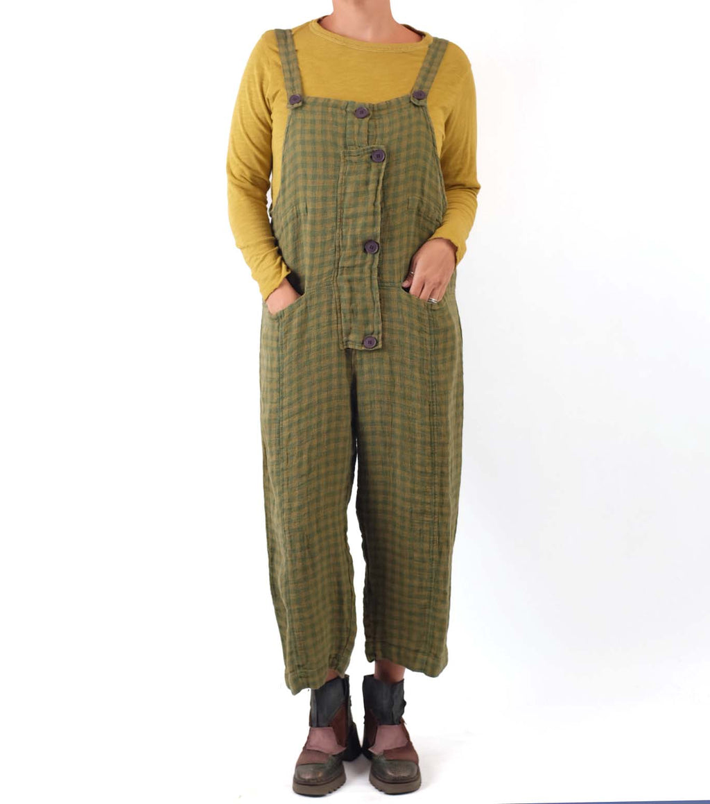 Grizas Linen Check Overalls