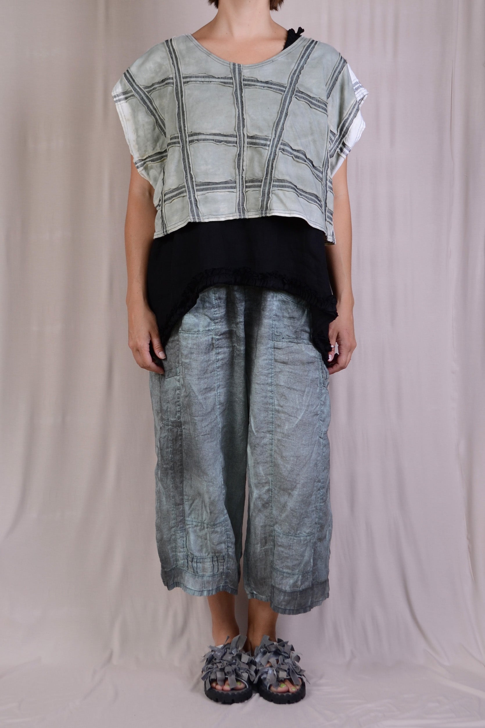 Cynthia Ashby Verge Knit Tee in Yucca
