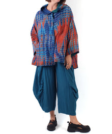  Mieko Mintz Shibori Tie Dye Hoodie Poncho