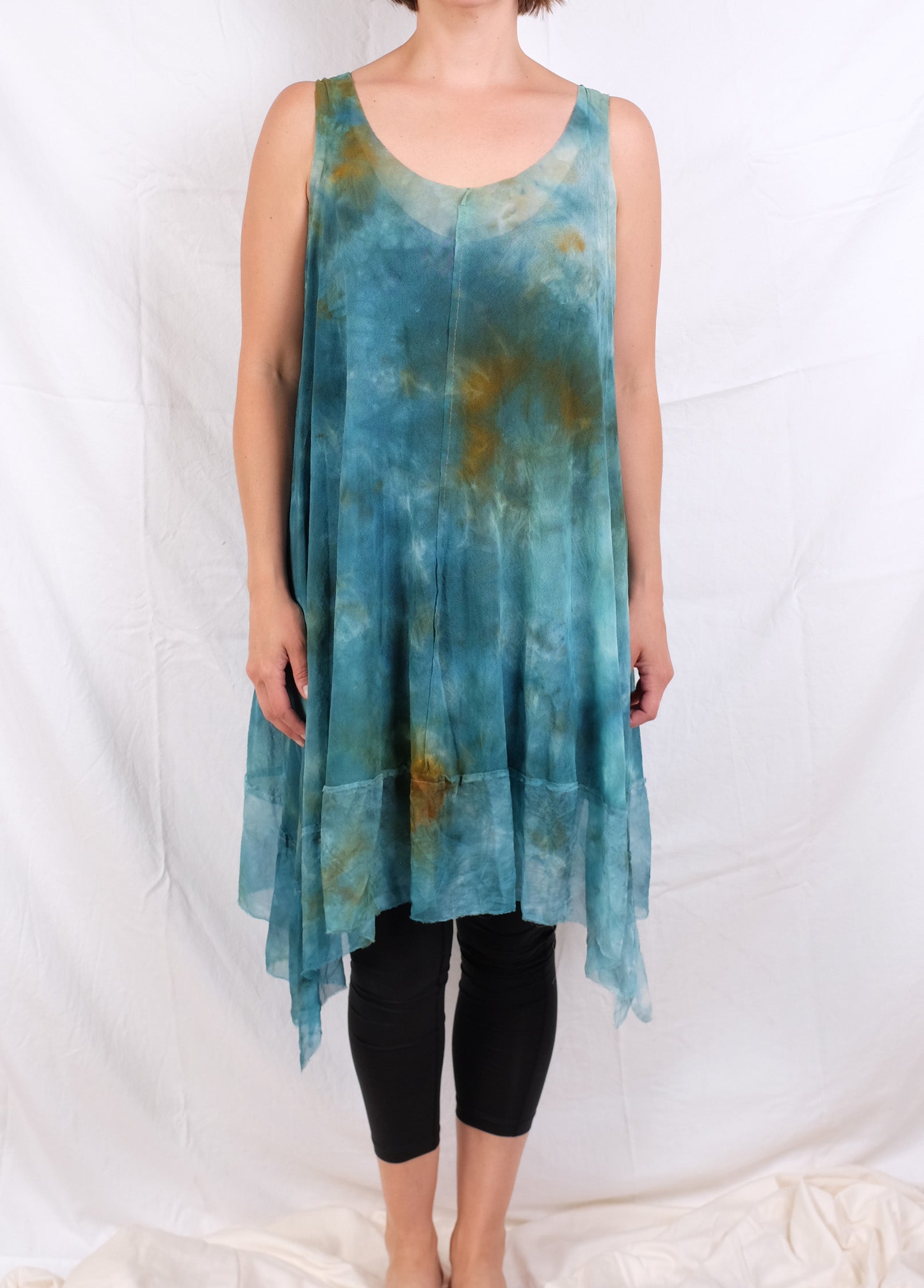 Robin Kaplan Mesh Tunic with Chiffon Trim (Two Colors)