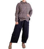 Dress To Kill Navy Heavy Cotton Linen Welt Pocket Pant