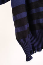 Serienumerica Asymmetric Sweater in BlackBlue