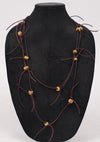 Debe Dohrer Trade Beads on Leather Lariat