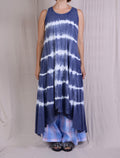 Krista Larson Long Ballet Slip in Lapis Stripe Tie Dye