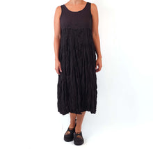  Vanite Couture Black Pleated Sleeveless Dress