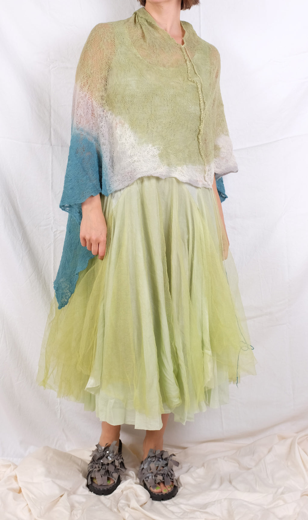 Robin Kaplan Wool Lace Poncho (Two Colors)