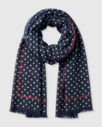 Alembika Wool Silk Scarf in Dots