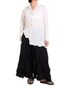 Privatsachen WerkKnitt Crinkle Silk Blouse in White