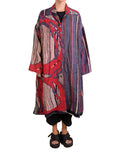 Mieko Mintz Stripe And Bends Kantha New Oversized Coat