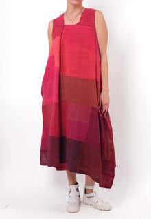  Mieko Mintz Landscape Frayed Patch Kantha Jumper Dress