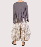 Bodil Graphite Linen Knit Top