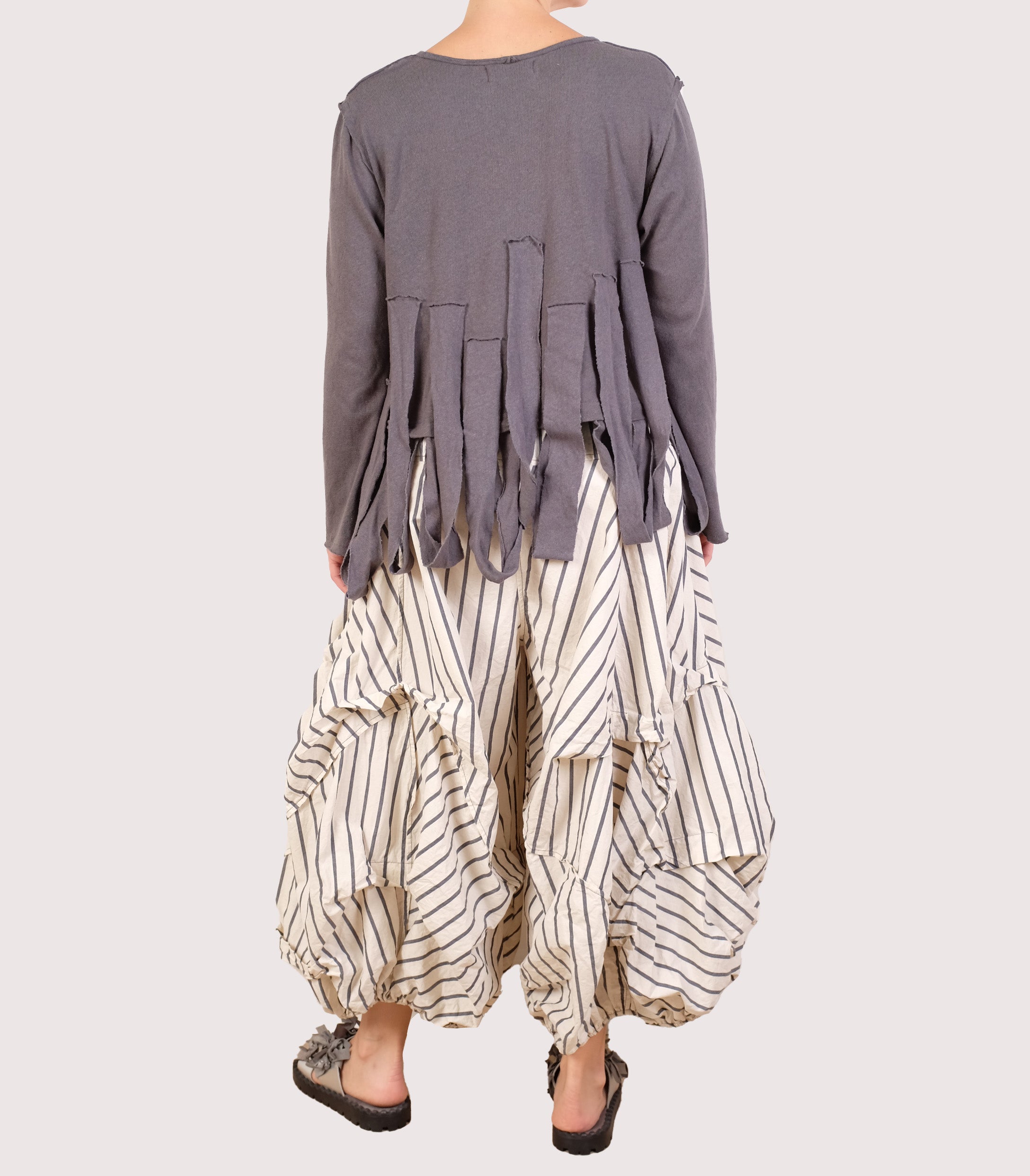 Bodil Graphite Linen Knit Top