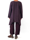 Bodil Plaid Tunic In Plum