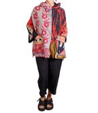 Mieko Mintz Puzzle Kantha Hoodie Poncho