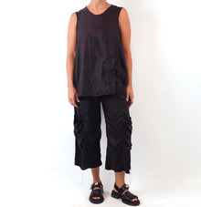  Paper Temples Morgan Tank in Black/Flower