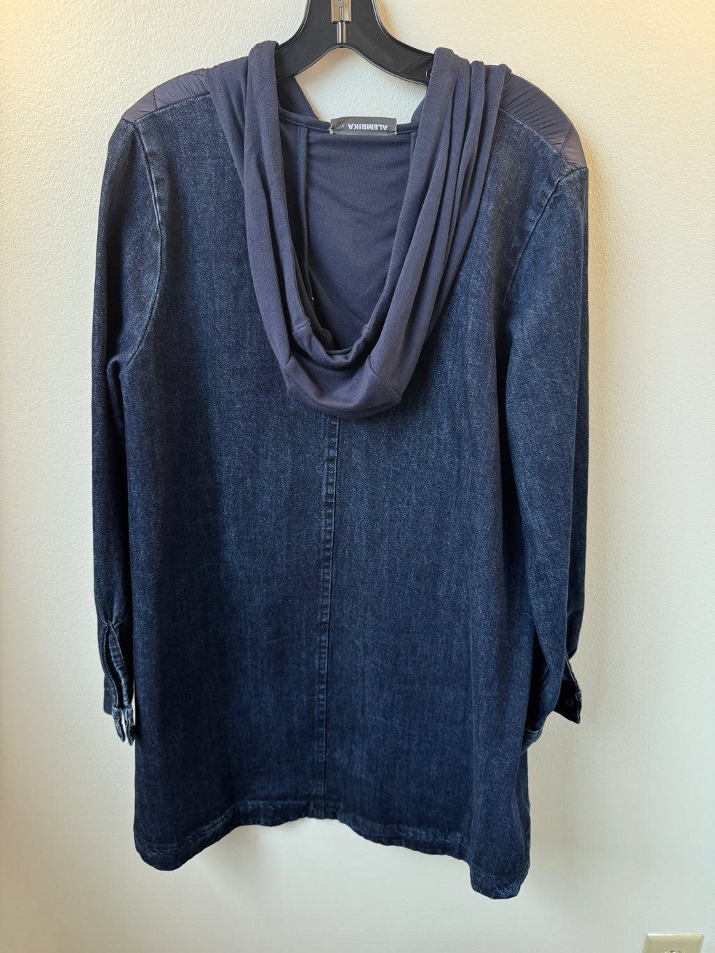T2T Alembika Denim Zip Up Hoodie Size 1 (runs big)