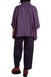 Dress To Kill Blue/Red Plaid Flannel Balloon Cappy Shirt