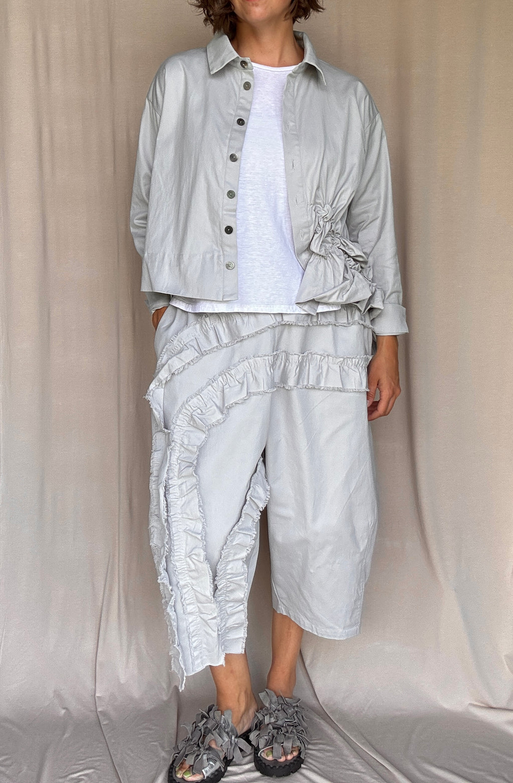 Moyuru Light Blue Cotton Twill Jacket