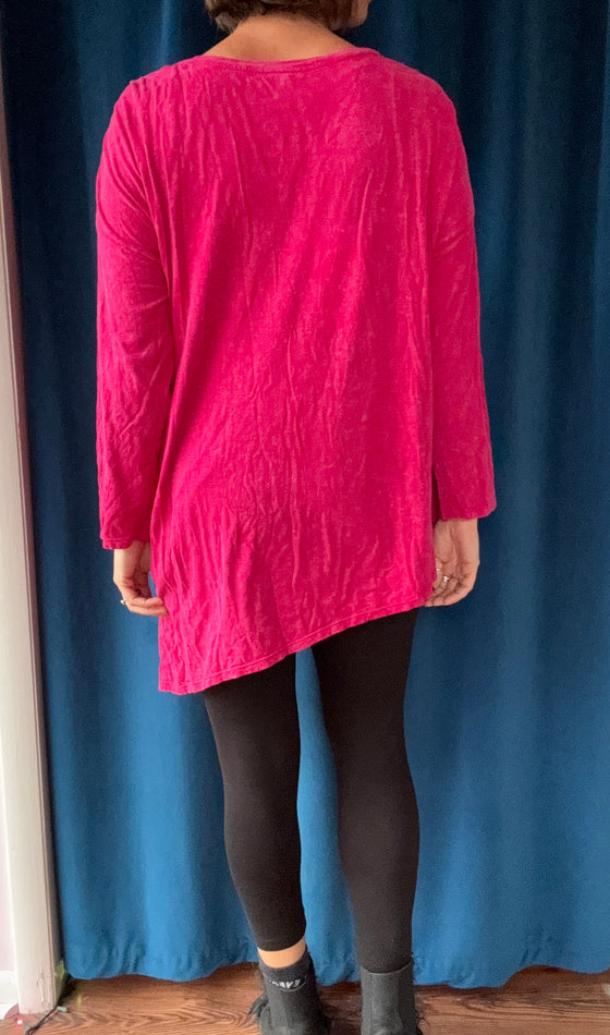 Krista Larson Lantern LS Shirt in Fuchsia