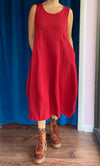 Gerties Princess Dress in Red Zinc