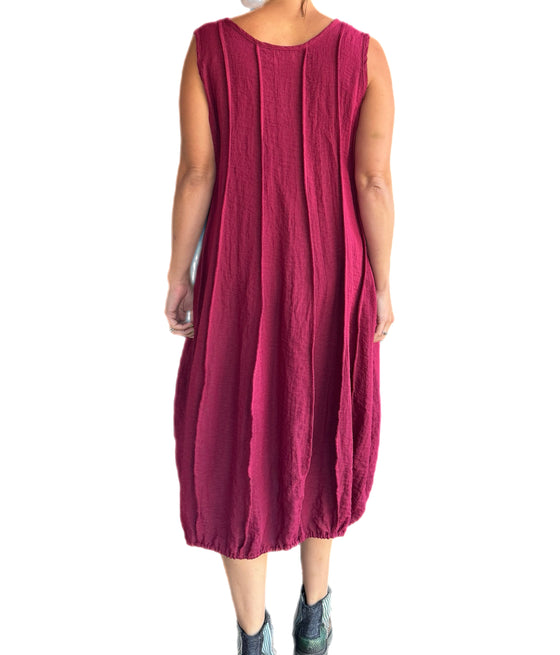 Bodil Seamed Dress in Cayenne