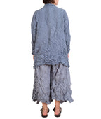 Privatsachen WerkKnitt Crinkle Silk Blouse in Blue