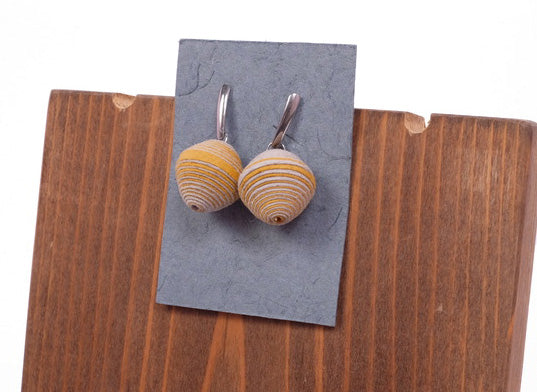 Handmade Blue/Gold Paper Earrings