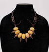 Debe Dohrer Resin Bead Necklace with Coins and Brass Pendants