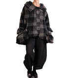 Dress To Kill Black Taupe Heavy Knit Iris Coat