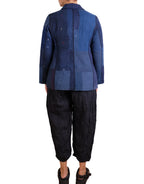 Mieko Mintz Navy Ombre Patched Kantha Basic Jacket