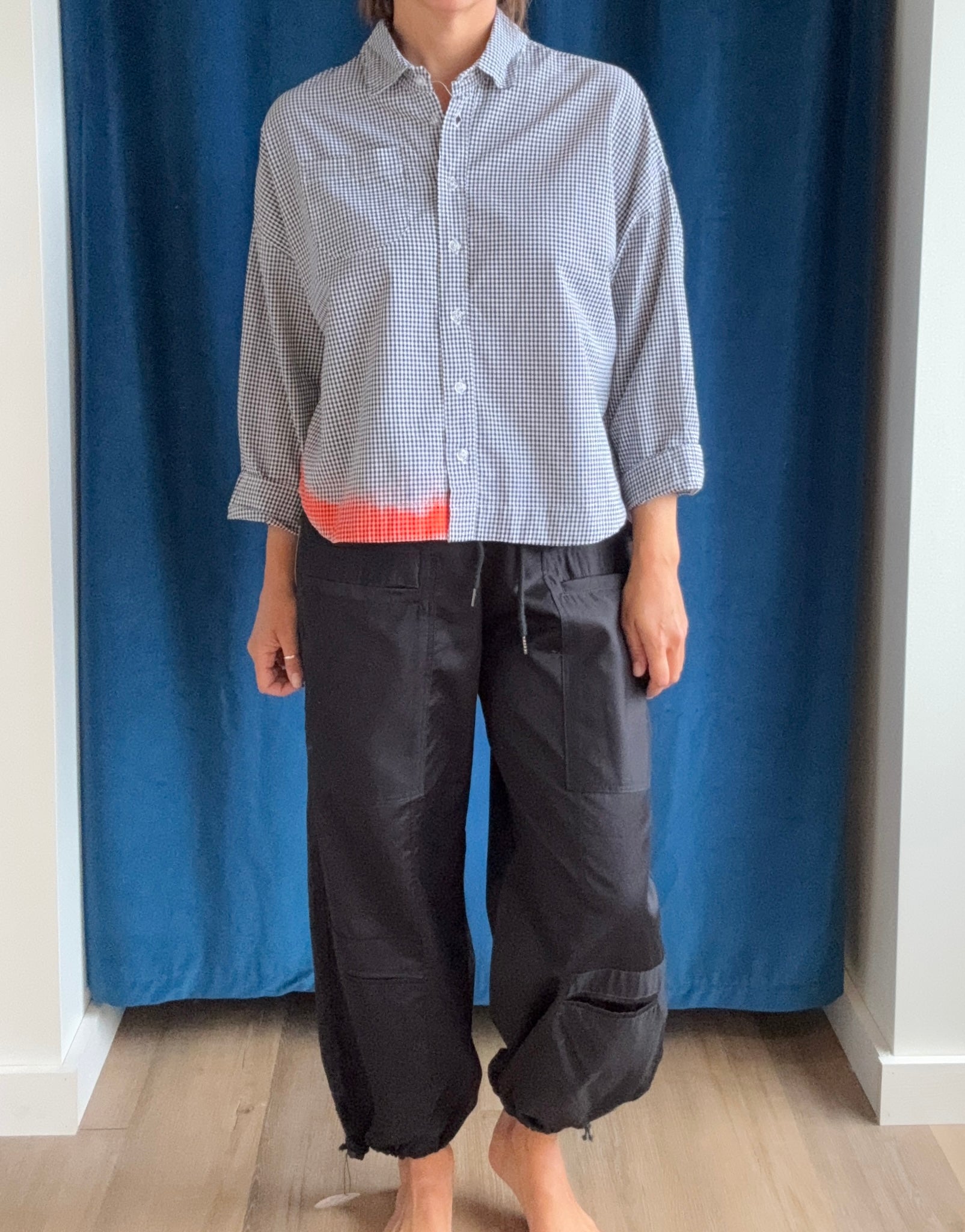 Paper Temples Lo Top in Gingham Spray