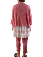 Cutloose Crinkle Check Crop Top in Cherry
