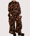 Dress To Kill Black/Orange Abstract Harem Pant