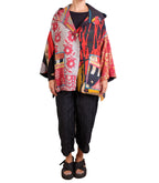 Mieko Mintz Puzzle Kantha Hoodie Poncho