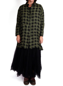  Dress To Kill Green Black Dot Artist Smock