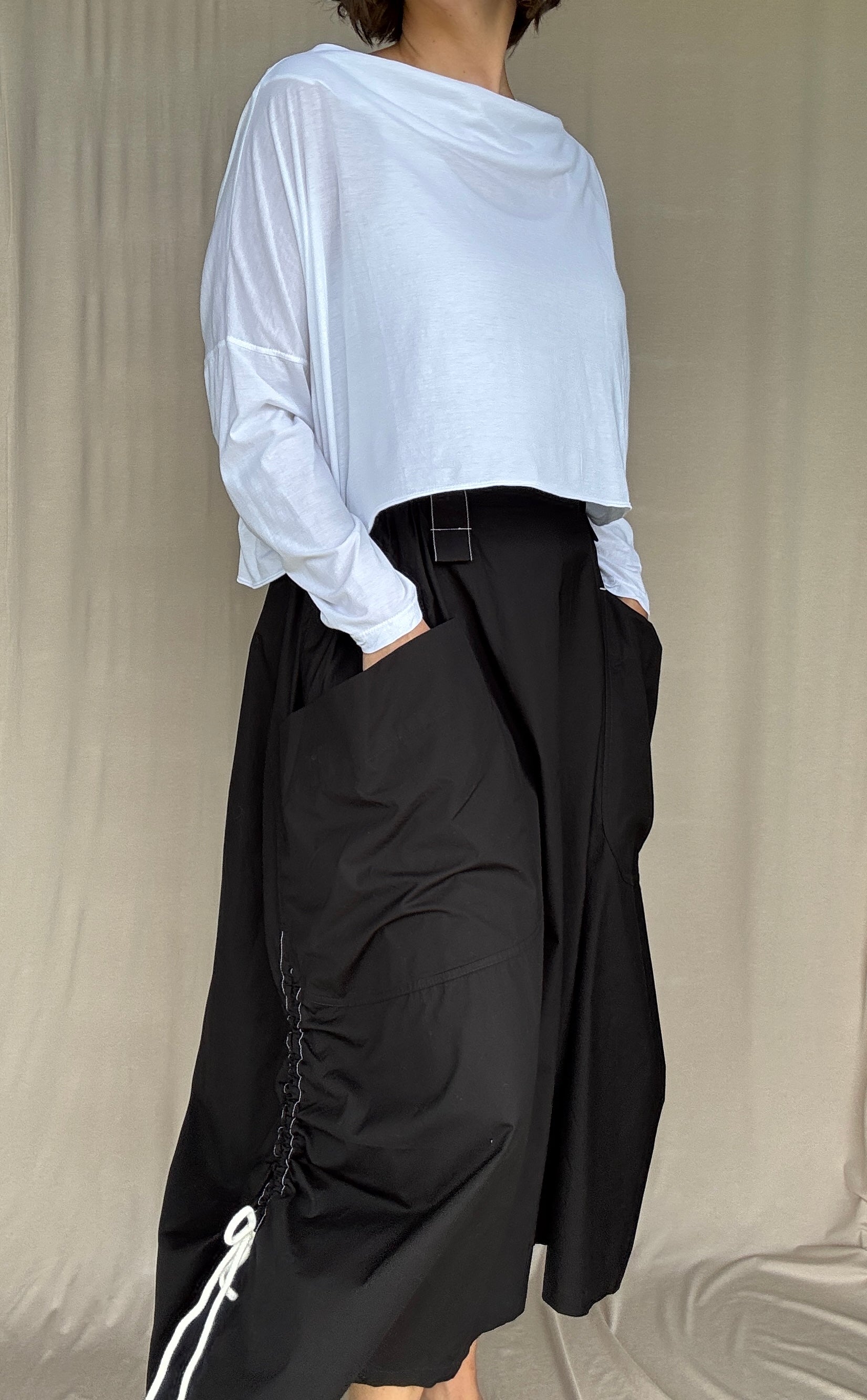 Moyuru Black Cotton Pants