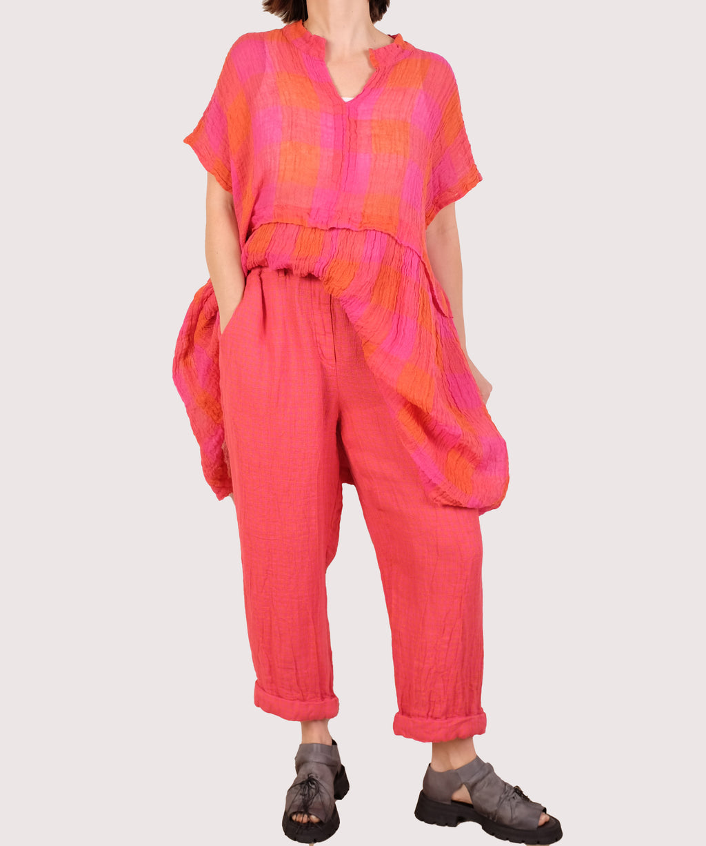 Grizas Linen Check Trousers