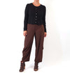 Cutloose Tuck Pant with Pockets in Mahogany