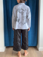 Paper Temples Asymo Top in Pepper Postcards