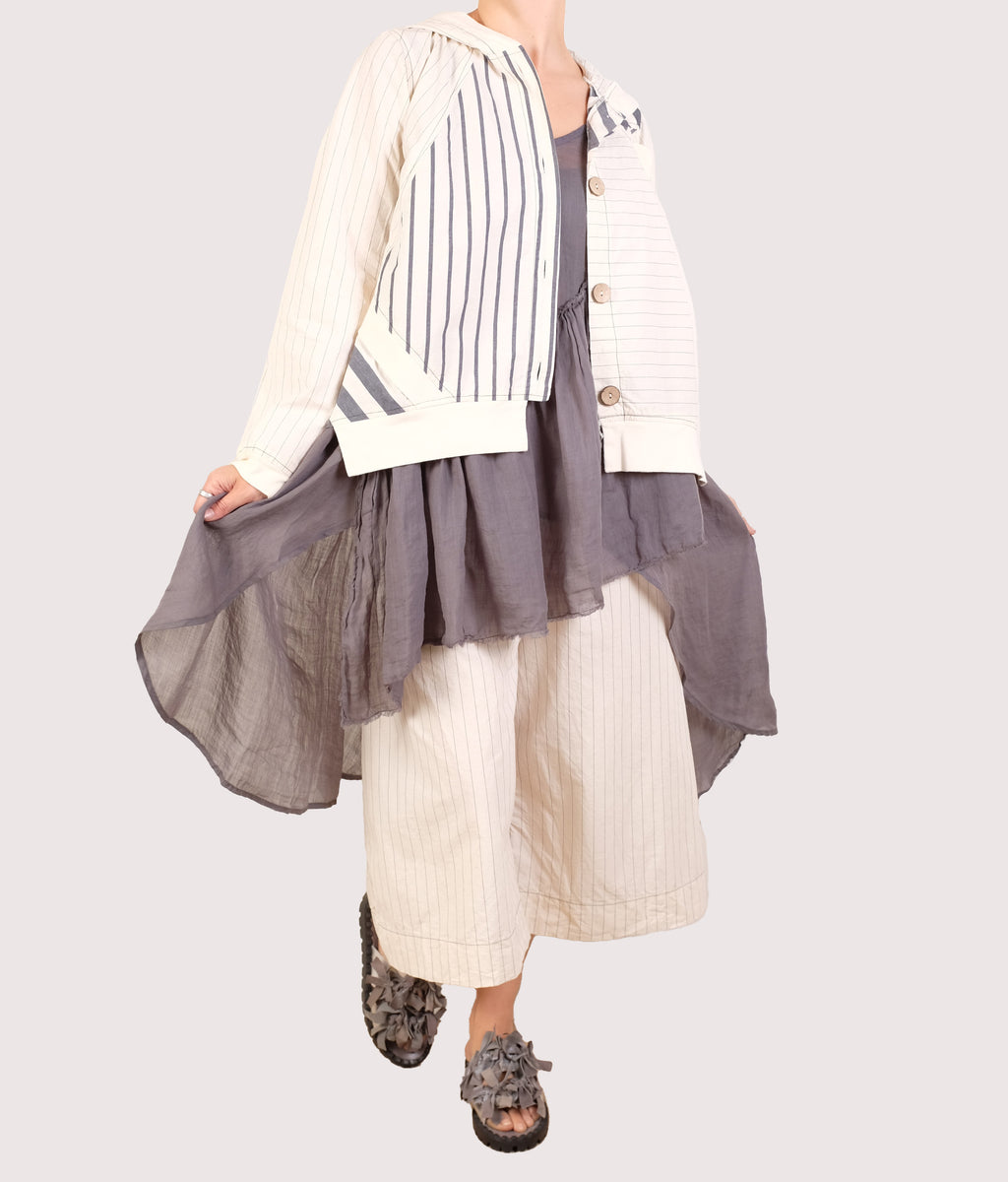 Bodil Graphite Ruffle Tank Dress