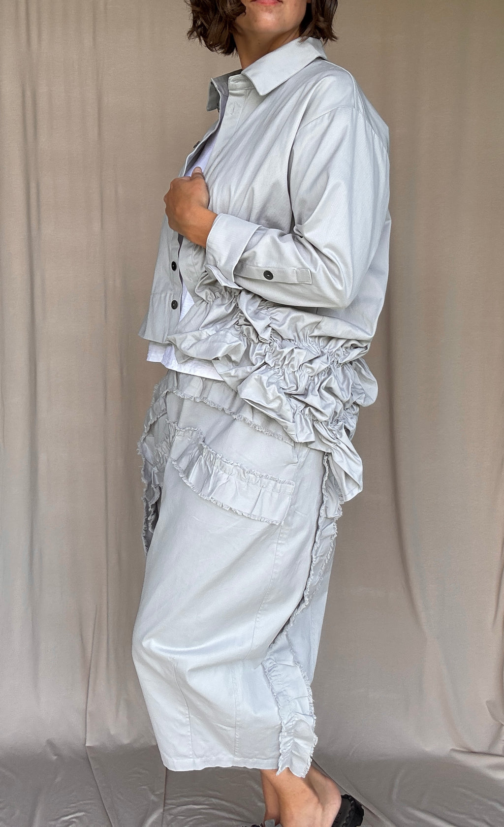 Moyuru Light Blue Cotton Twill Jacket