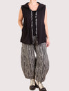 Gerties Rib Out Vest in Black Patch