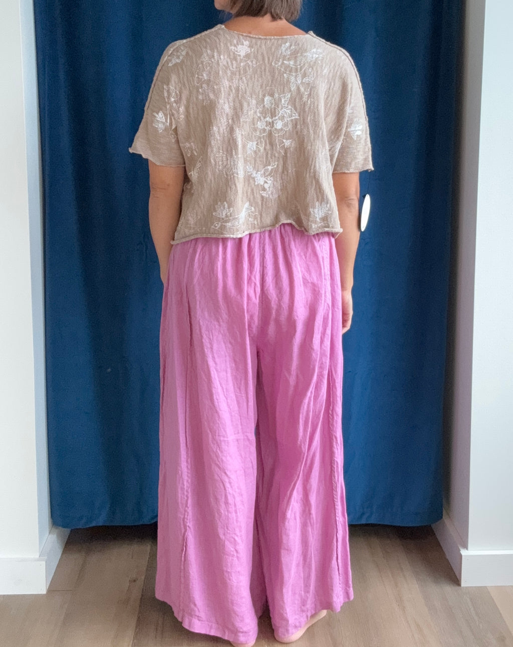 Paper Temples Josie Pullover in Tan Toile