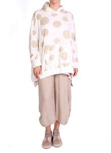  Krista Larson Bode Sweatshirt in White Polka Dot