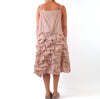 Krista Larson Long Tunnel Slip in Peach Checked Cotton Ramie