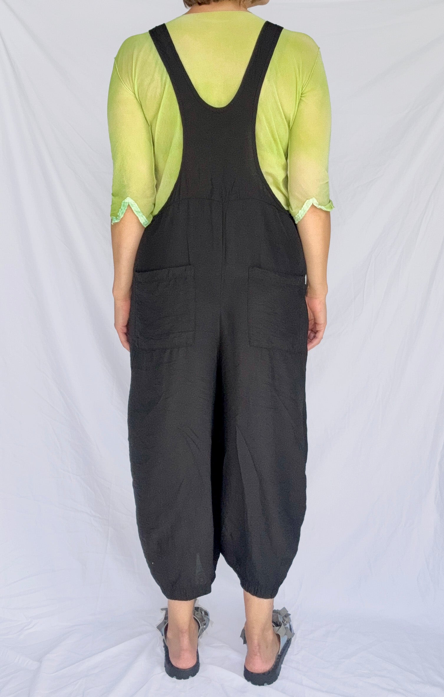 Cutloose Black Parachute Overall