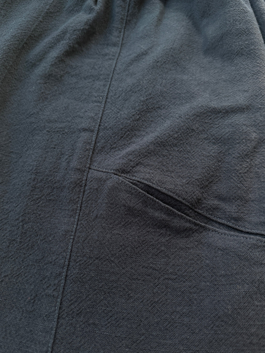 Dress To Kill Navy Heavy Cotton Linen Welt Pocket Pant