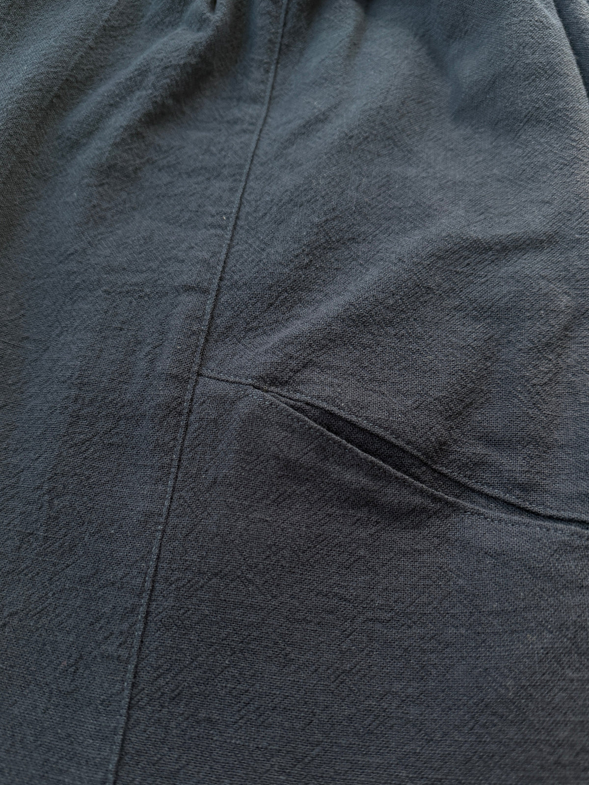 Dress To Kill Navy Heavy Cotton Linen Welt Pocket Pant
