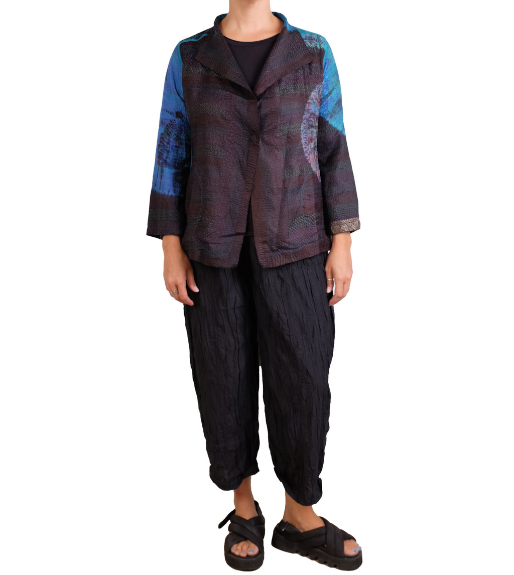 Mieko Mintz Tie Dye Circle Shibori Kantha Short Jacket