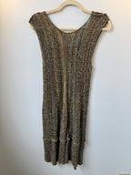 T2T Skif Gold/Blue/Black Knit Dress One Size (fits like S/M)